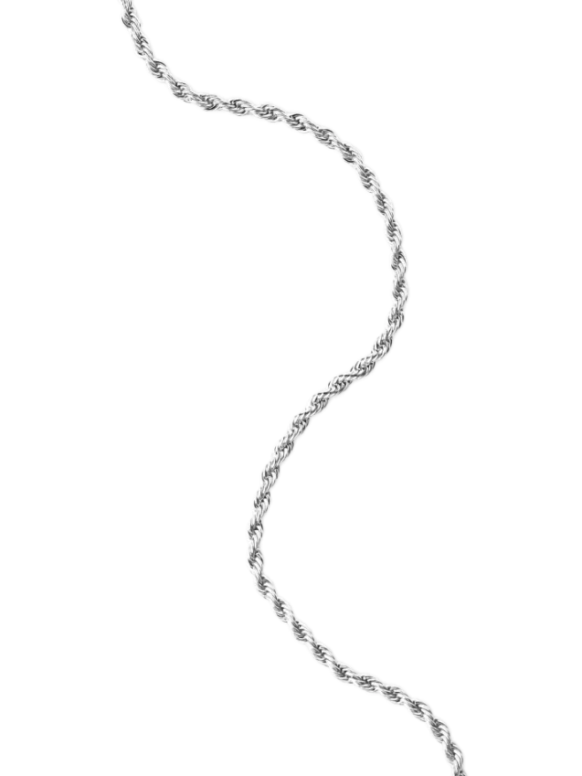 Rope Chain Necklace Silver