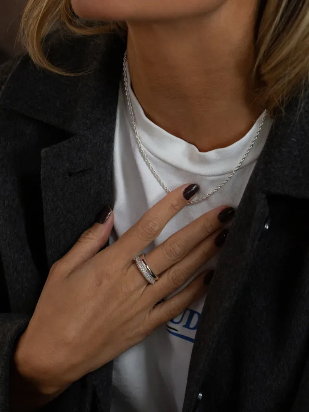 Rope Chain Necklace Silver