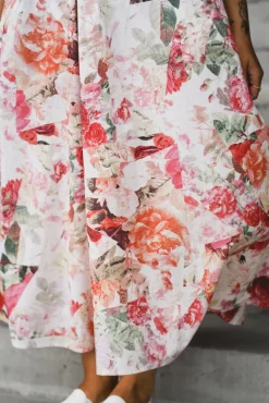 Rosalla 2/4 Long Dress Pristine Rosalla Print
