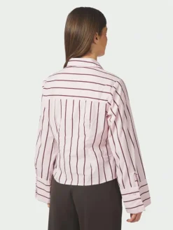 Rosa Wide Stripe Shirt Light Pink