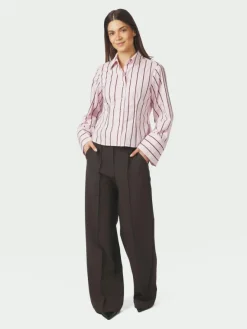 Rosa Wide Stripe Shirt Light Pink