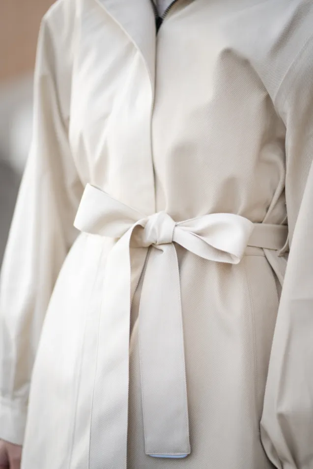 Rossby Coat Beige Denim