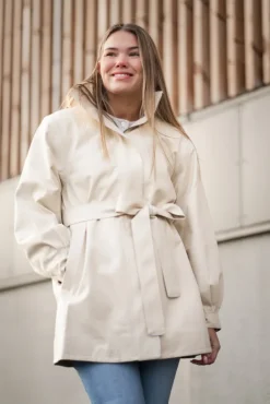 Rossby Coat Beige Denim