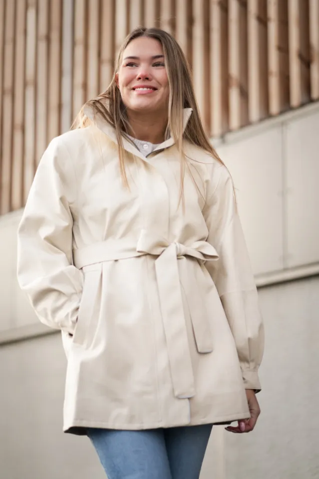 Rossby Coat Beige Denim