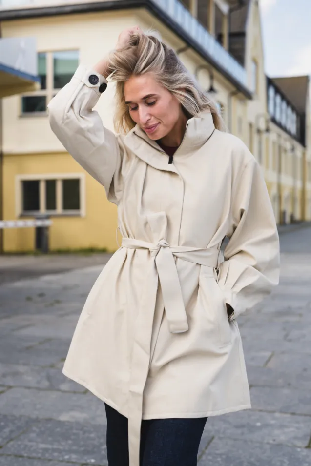 Rossby Coat Beige Denim