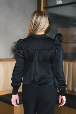 Rosslyn Heavy Sateen Blouse Black