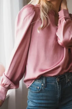 Rosslyn Heavy Sateen Blouse Evening Rose