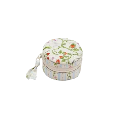 Round Jewelry Box Small Garden Magic Ivory