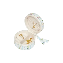 Round Jewelry Box Small Garden Magic Ivory