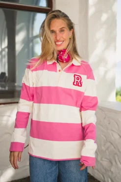 R Rugger Pink Striped