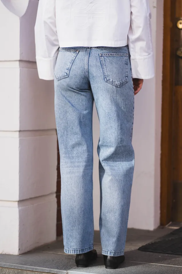 Ruthie Asym Wide Jeans Denim Blue