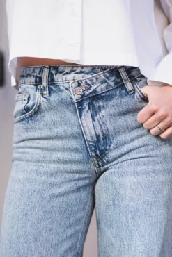 Ruthie Asym Wide Jeans Denim Blue