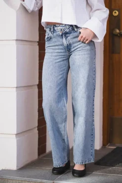 Ruthie Asym Wide Jeans Denim Blue