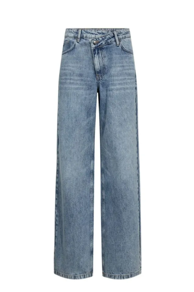 Ruthie Asym Wide Jeans Denim Blue