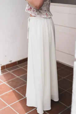 Sabria Chiffon Skirt Offwhite