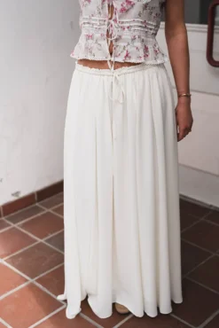 Sabria Chiffon Skirt Offwhite