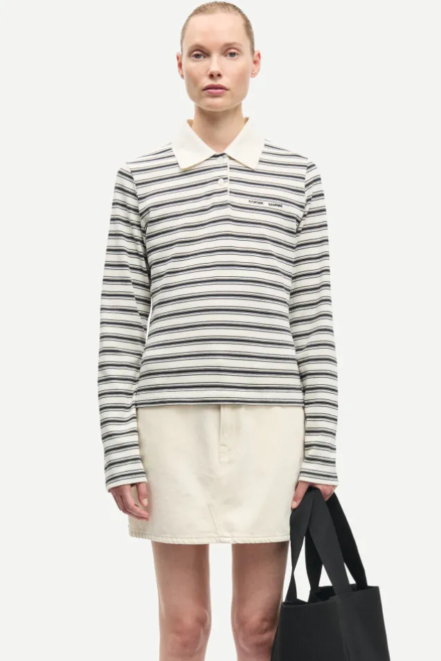 Sadonell LS Polo 15512 Egret Stripe