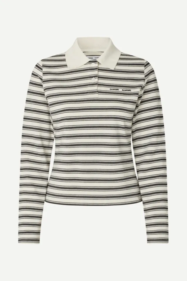 Sadonell LS Polo 15512 Egret Stripe