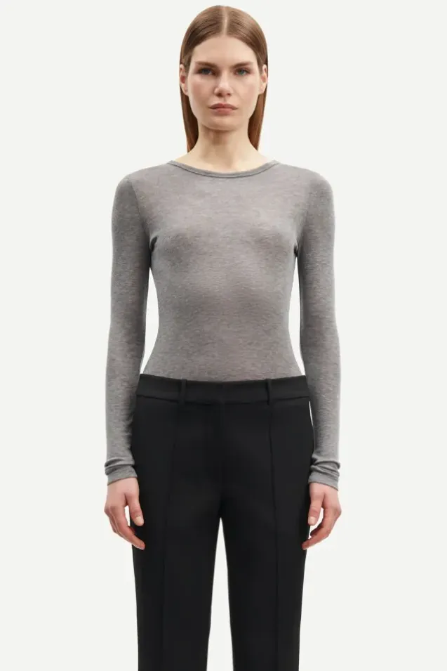 Sadou T-Shirt LS 15499 Grey Melange