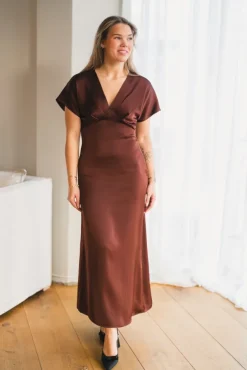 Safira V-Dress Dark Brown