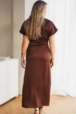 Safira V-Dress Dark Brown