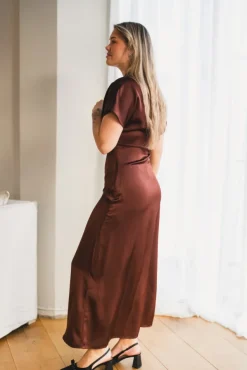 Safira V-Dress Dark Brown