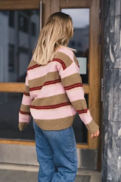 Sajeanne Sweater 15425 Lead Gray Stripe