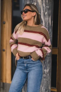 Sajeanne Sweater 15425 Lead Gray Stripe