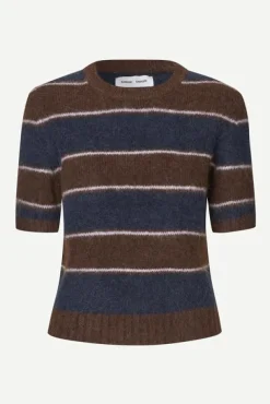 Sajeanne Top 15425 Black Coffee Stripe