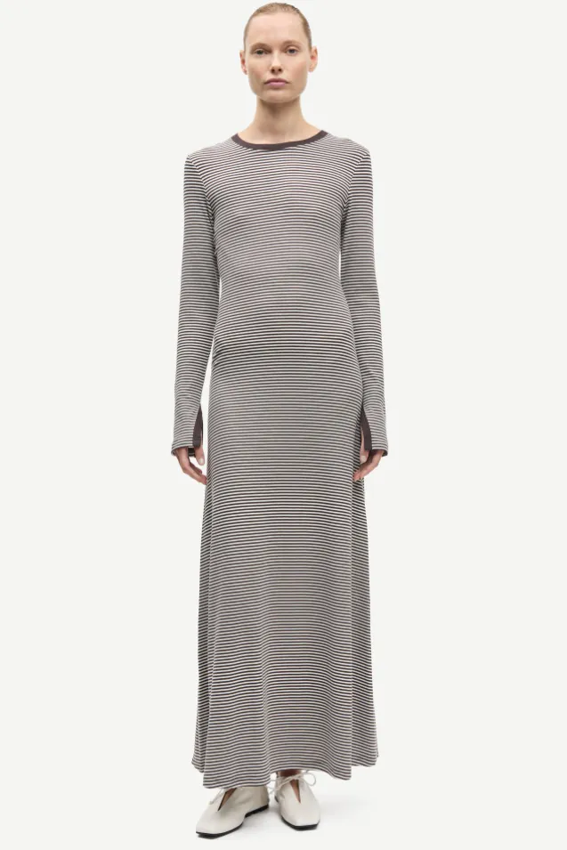 Salinas LS Dress 7542 Mulch Stripe