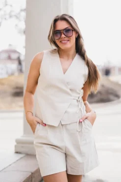 Samara Ramie Waistcoat Natural