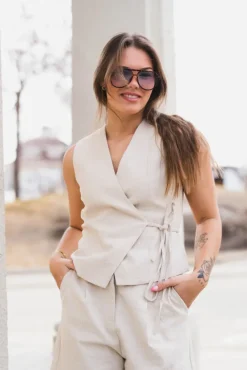 Samara Ramie Waistcoat Natural