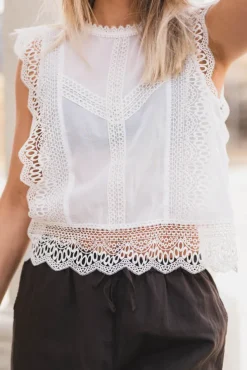 Samia Lace Top White