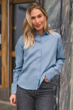 Samina LS Shirt 14028 Windward Blue