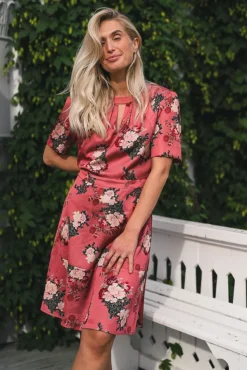 Samira Short Dress Sepia Rose