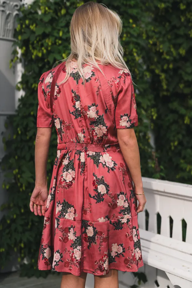 Samira Short Dress Sepia Rose