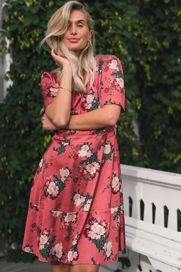 Samira Short Dress Sepia Rose