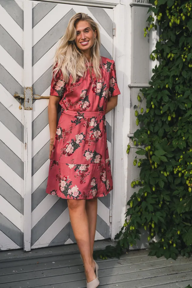 Samira Short Dress Sepia Rose