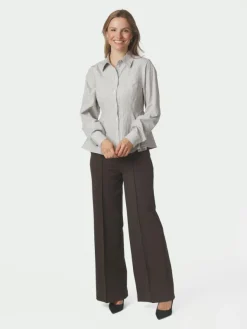 Samira Stripe Shirt Taupe Stripe