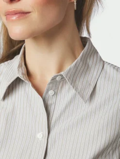 Samira Stripe Shirt Taupe Stripe
