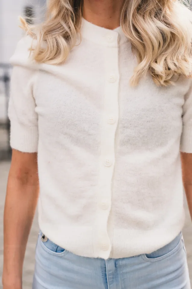 Sanoura SS Cardigan 15556 Egret