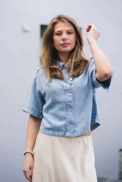 Saphina 2/4 Shirt Light Blue Wash
