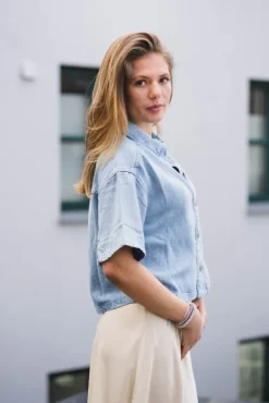 Saphina 2/4 Shirt Light Blue Wash