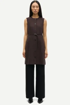 Saruma Short Dress 15790 Black Coffee