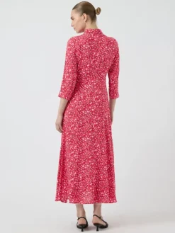Savanna Long Shirt Dress Cyclamen Polly Print