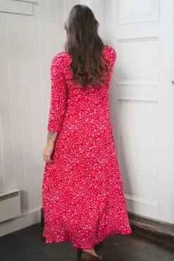 Savanna Long Shirt Dress Cyclamen Polly Print