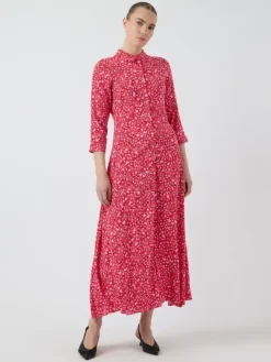 Savanna Long Shirt Dress Cyclamen Polly Print