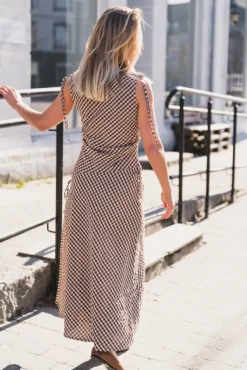 Saxton Check Dress Brown