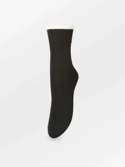 Scallop Sock Black Melange