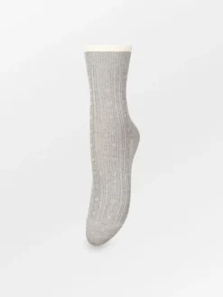 Scallop Sock Grey Melange